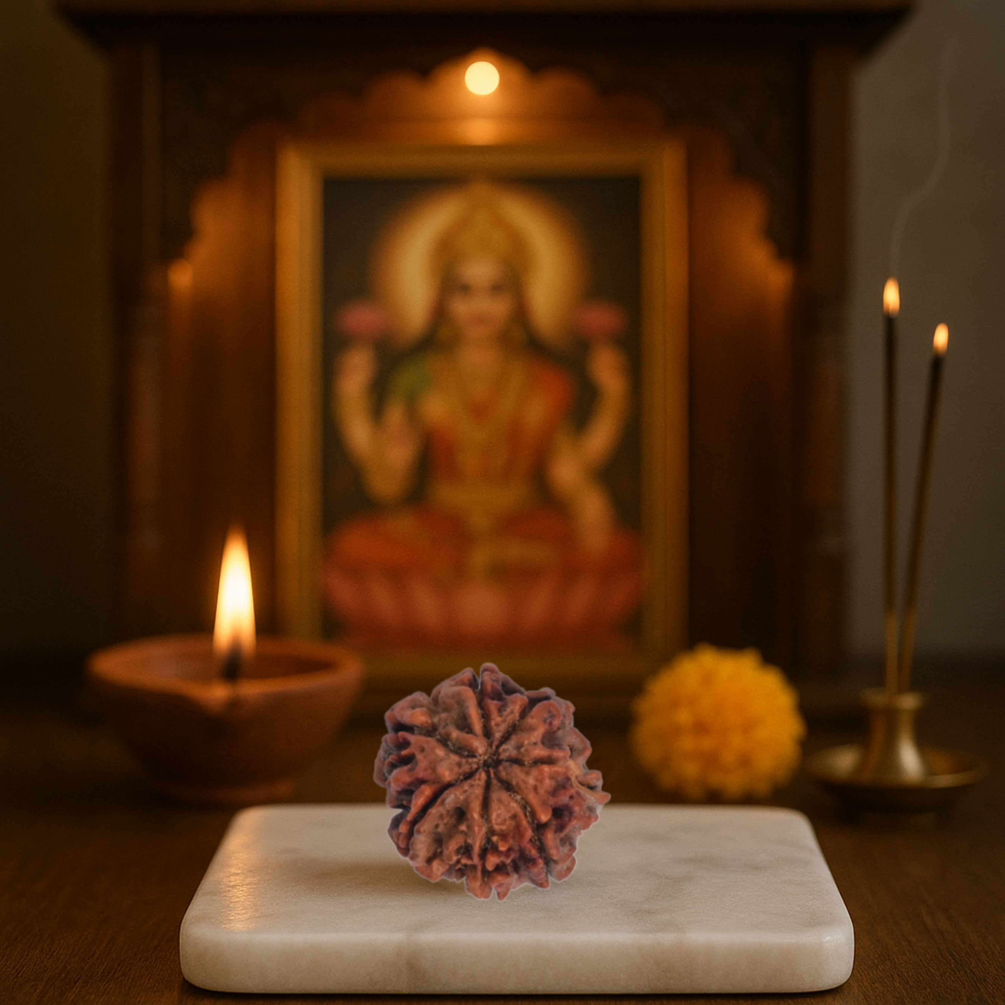 Natural 7 Mukhi Rudraksha | Certified Saat Mukhi Rudraksh Bead | Energized for Wealth, Health & Saturn Balance | Goddess Lakshmi Blessings | Vedic Astrology & Numerology Approved