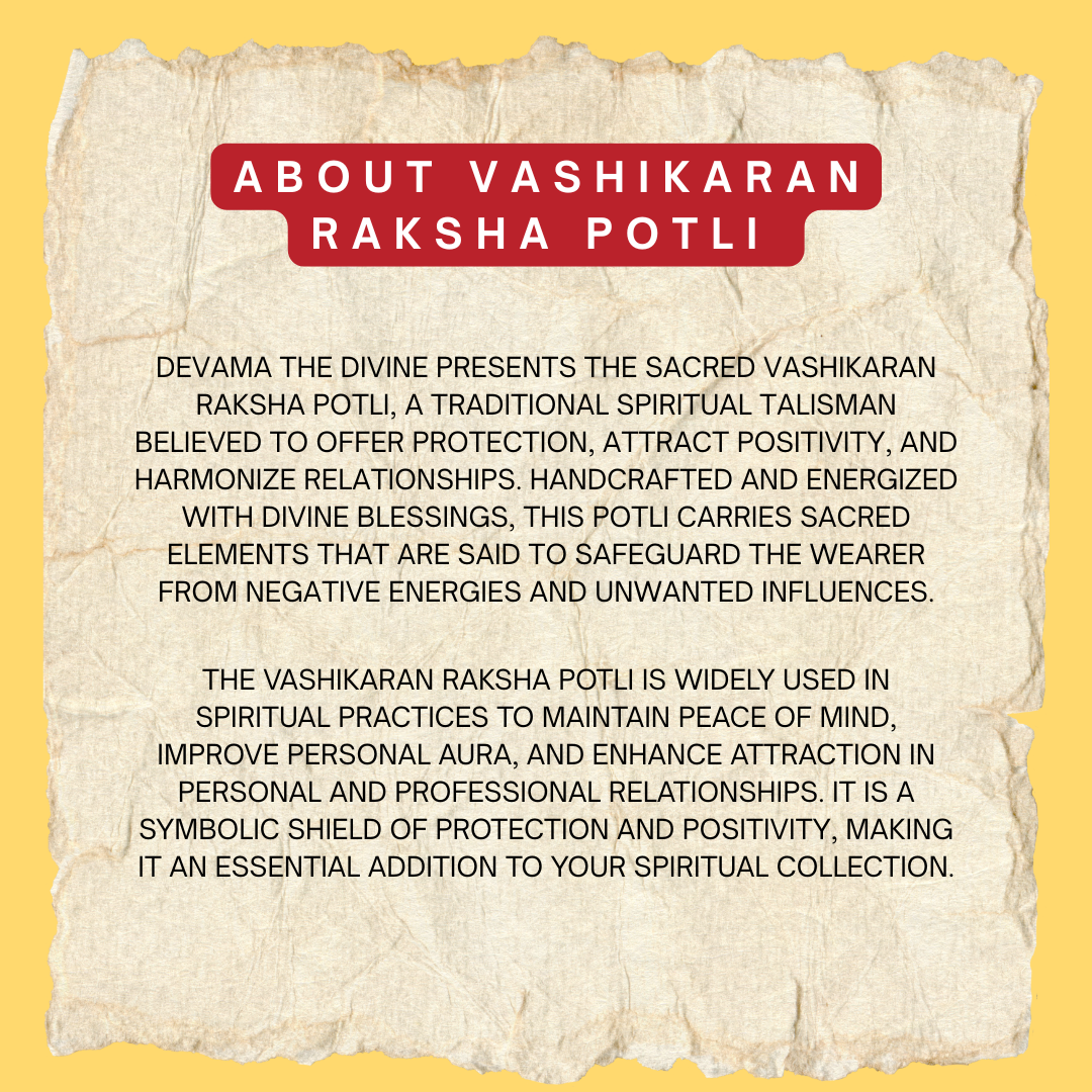 Devama Vashikaran Raksha Potli for Evil Eye Protection & Harmony |Safeguard Kit Against Negativity & Unseen Forces