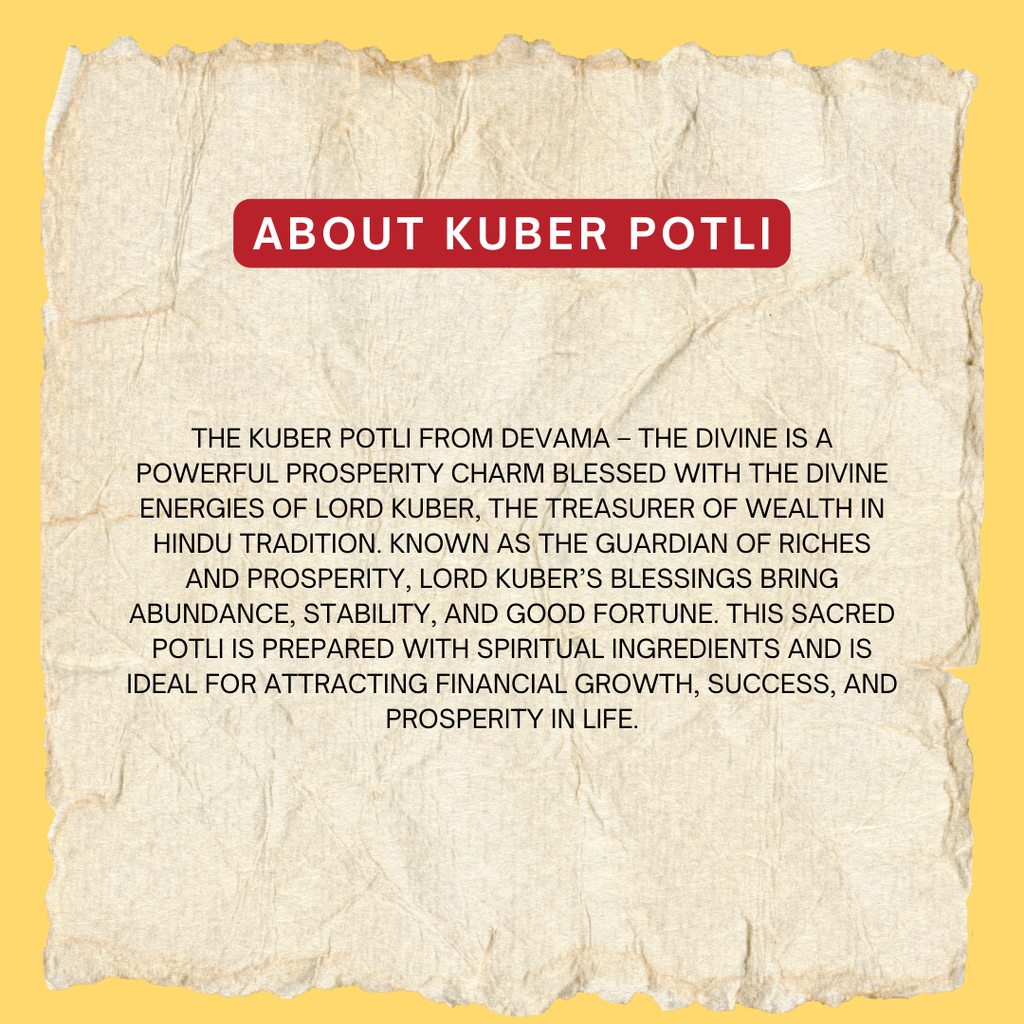 Kuber Poojan Diwali Potli Bag for Spiritual Wealth & Prosperity | Auspicious Pooja Kit for Lakshmi Kuber Pooja & Diwali Pooja