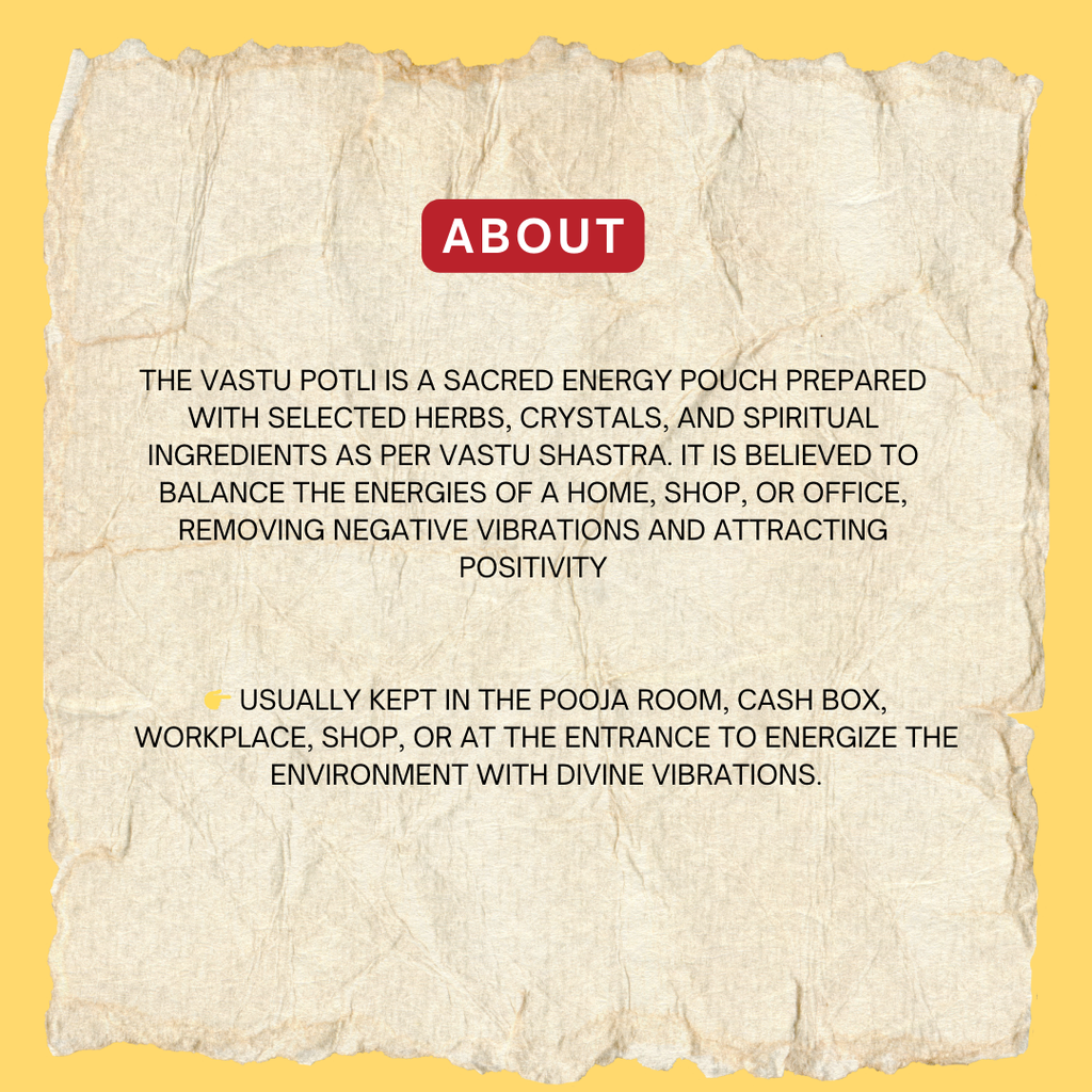 Auspicious Vastu Nivaran Yantra Potli for Wealth & Peace | Complete Spiritual Healing Kit for Vastu Correction