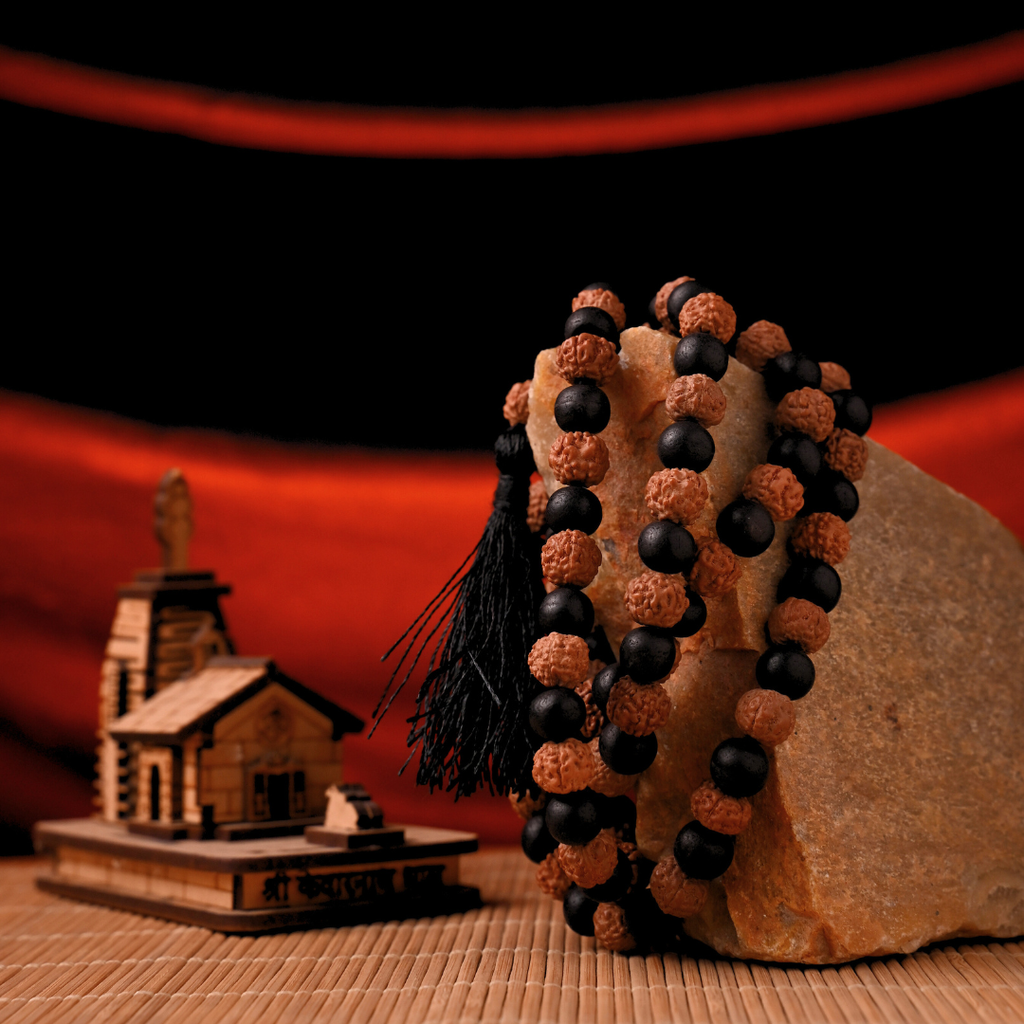Divine Rudraksha Karungali Mala - 108+1 Beads Govt. Certified