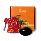 Devama The Divine™ Natural Black Stone Shaligram/SALIGRAM/SHALAGRAM/SALAGRAMA Shila for Pooja (Religious Stone) for Divine Blessings from GANDAKI River