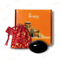 Devama The Divine™ Natural Black Stone Shaligram/SALIGRAM/SHALAGRAM/SALAGRAMA Shila for Pooja (Religious Stone) for Divine Blessings from GANDAKI River