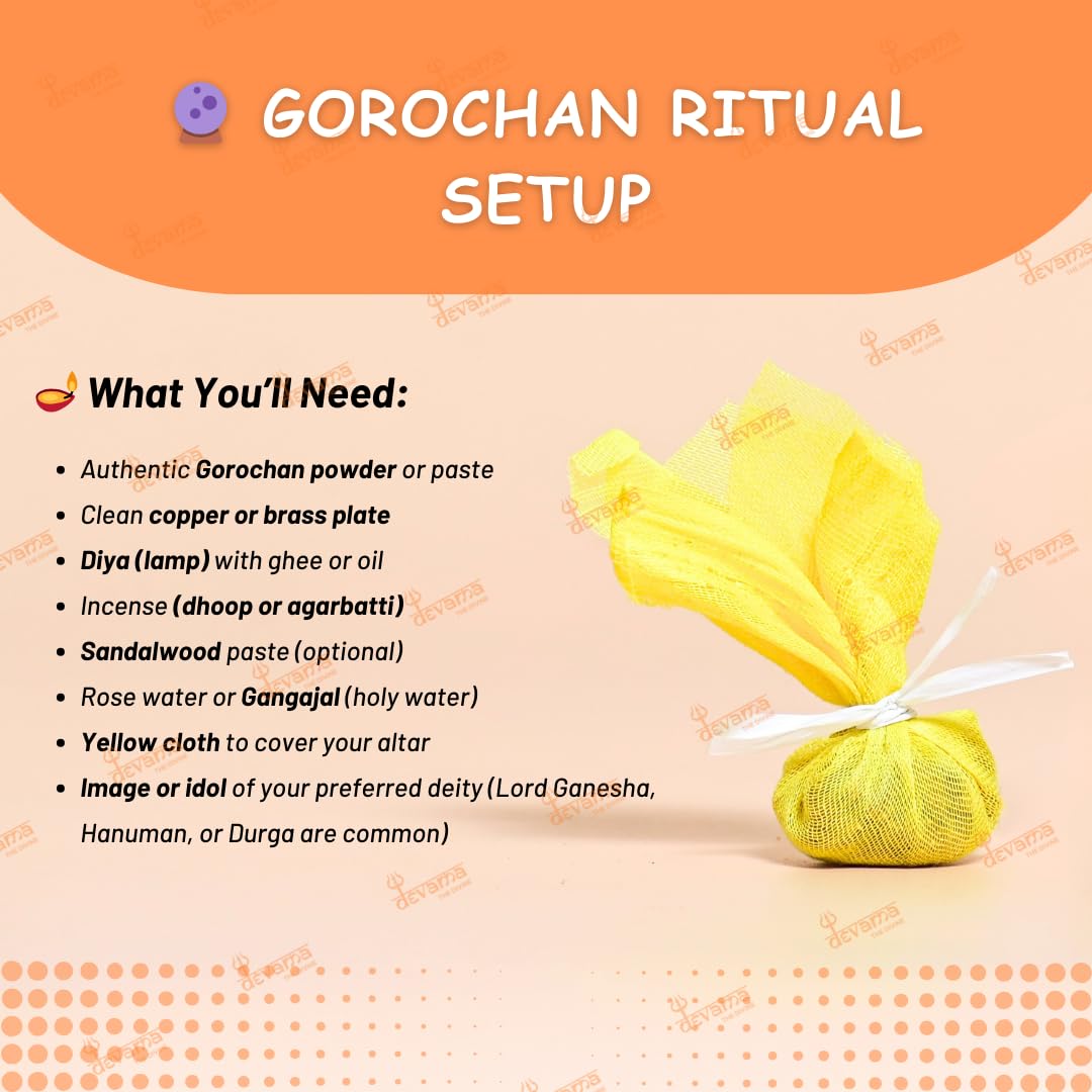 Devama The Divine Original Gaulochan (Gorochan) | Authentic Spiritual Substance for Tantra, Pooja, and Sadhana | Sacred Herbal Powder for Ritual Use (FOR EXTERNAL USE ONLY)