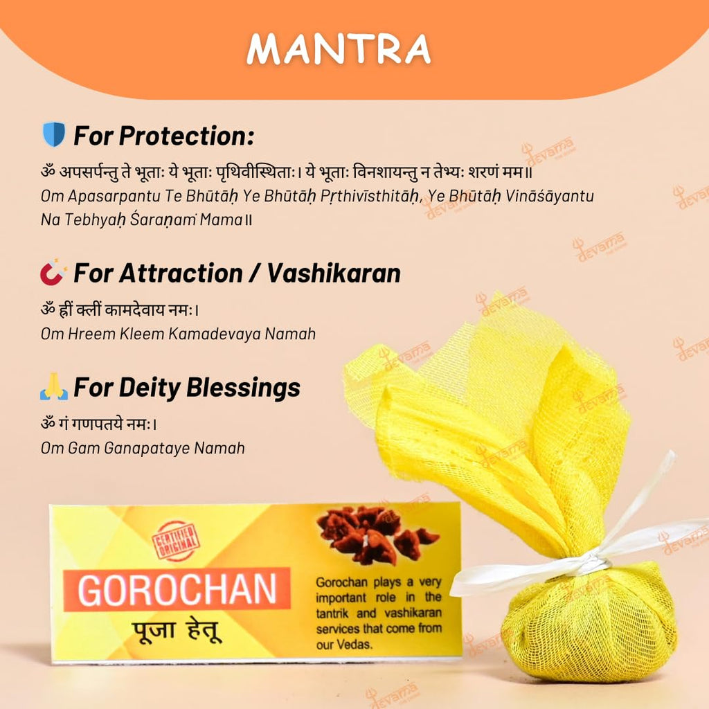 Devama The Divine Original Gaulochan (Gorochan) | Authentic Spiritual Substance for Tantra, Pooja, and Sadhana | Sacred Herbal Powder for Ritual Use (FOR EXTERNAL USE ONLY)