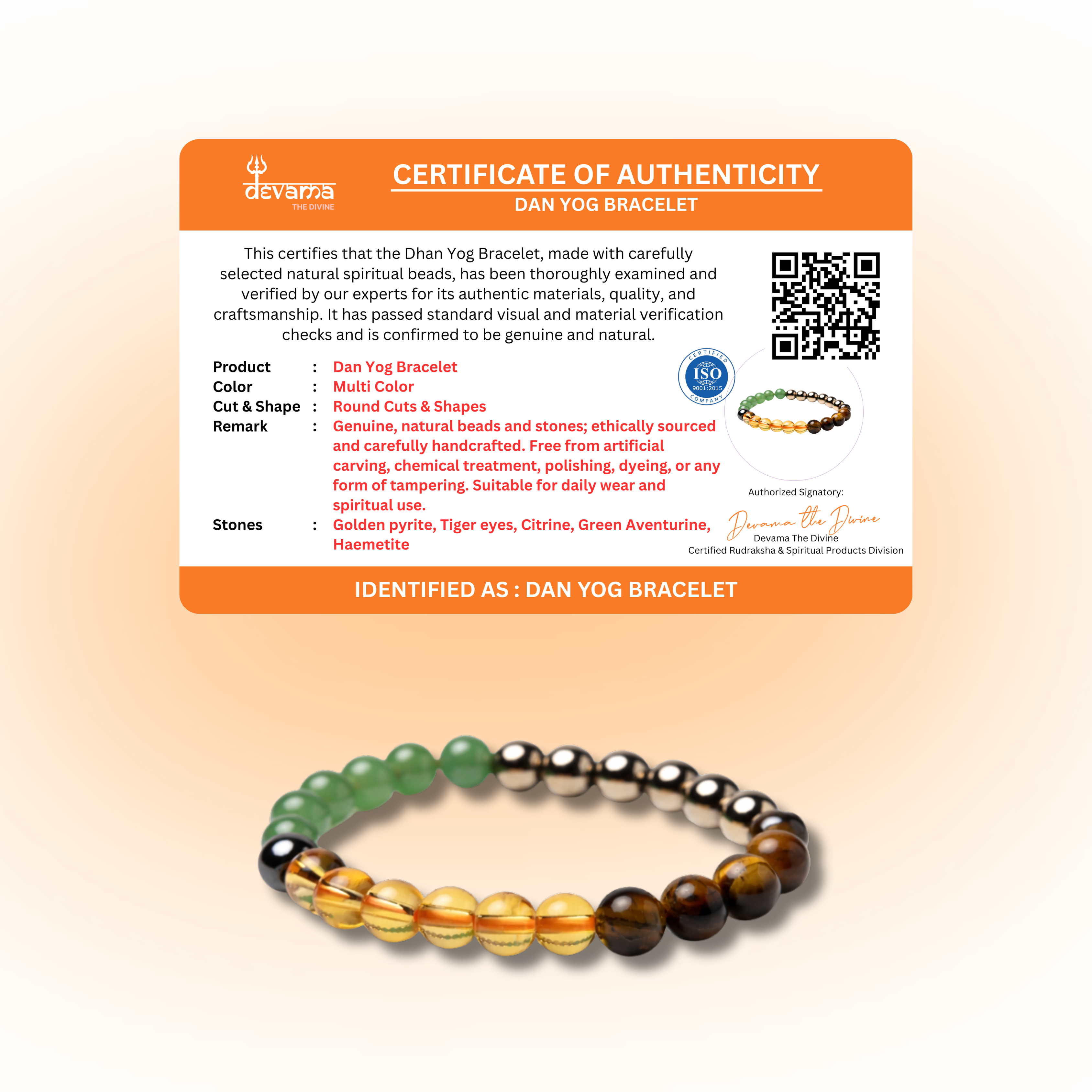 Dhan Yog Bracelet for Wealth, Prosperity & Positive Energy | Unisex Spiritual Crystal Bracelet