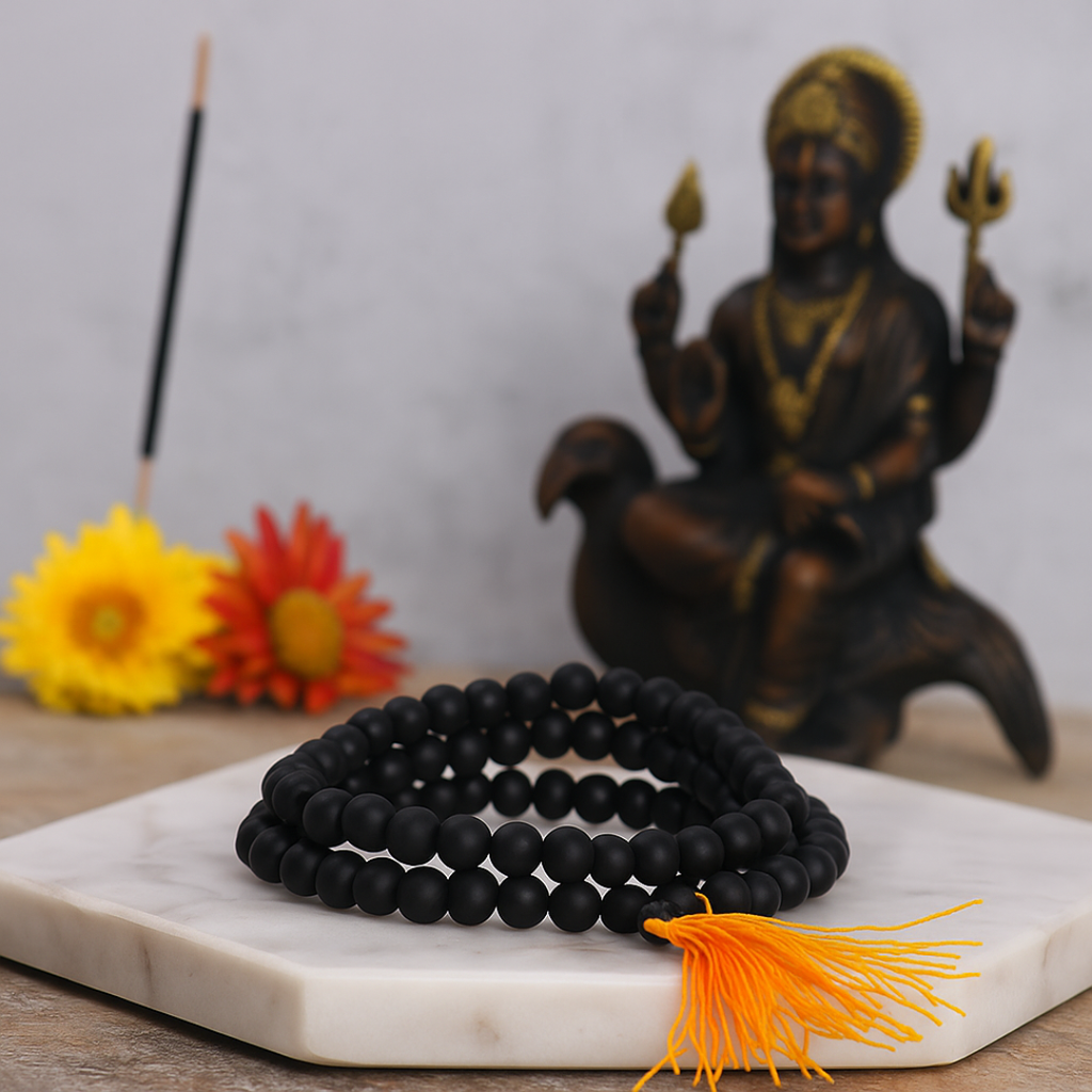 108+1 Beads Divine Karungali Mala - Natural Ebony Wood Beads Govt. Certified
