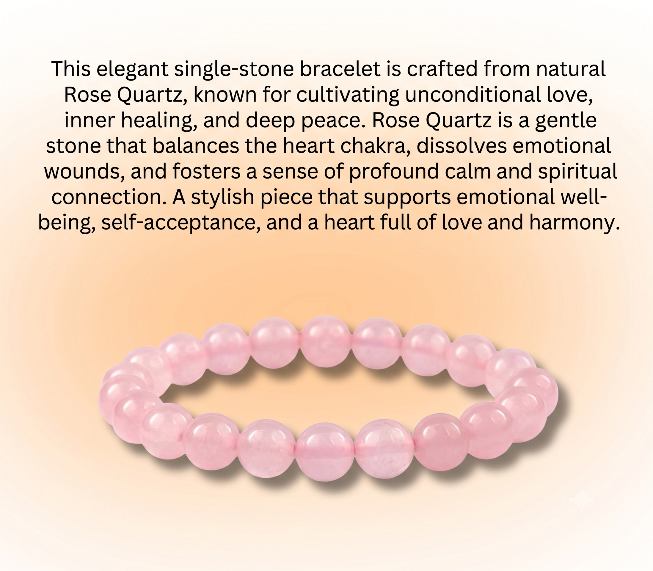 Rose Quartz Bracelet for Love, Healing & Emotional Balance | Unisex
