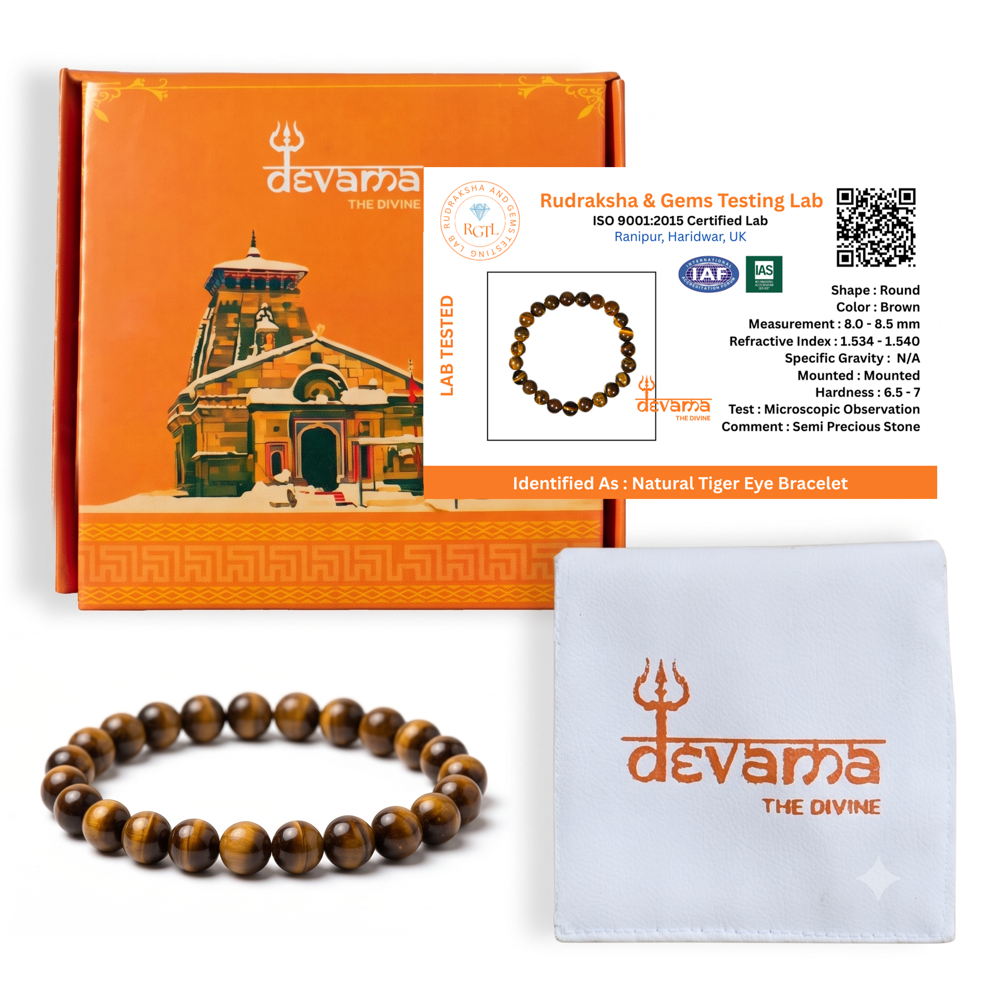 Tiger Eye Bracelet for Confidence, Courage & Protection | Unisex
